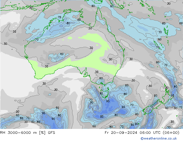 RH 3000-6000 m GFS пт 20.09.2024 06 UTC