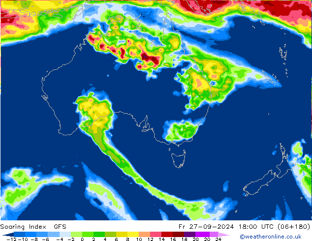 Yükselme İndeksi GFS Cu 27.09.2024 18 UTC