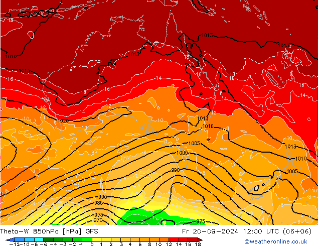 Theta-W 850hPa GFS September 2024