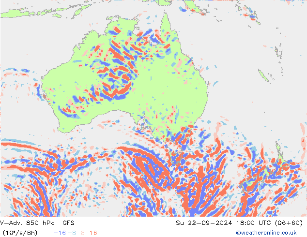 V-Adv. 850 hPa GFS Su 22.09.2024 18 UTC