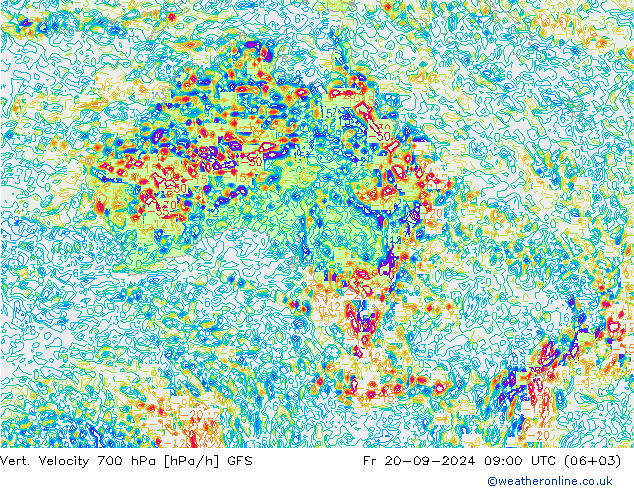 Vert. Velocity 700 hPa GFS September 2024