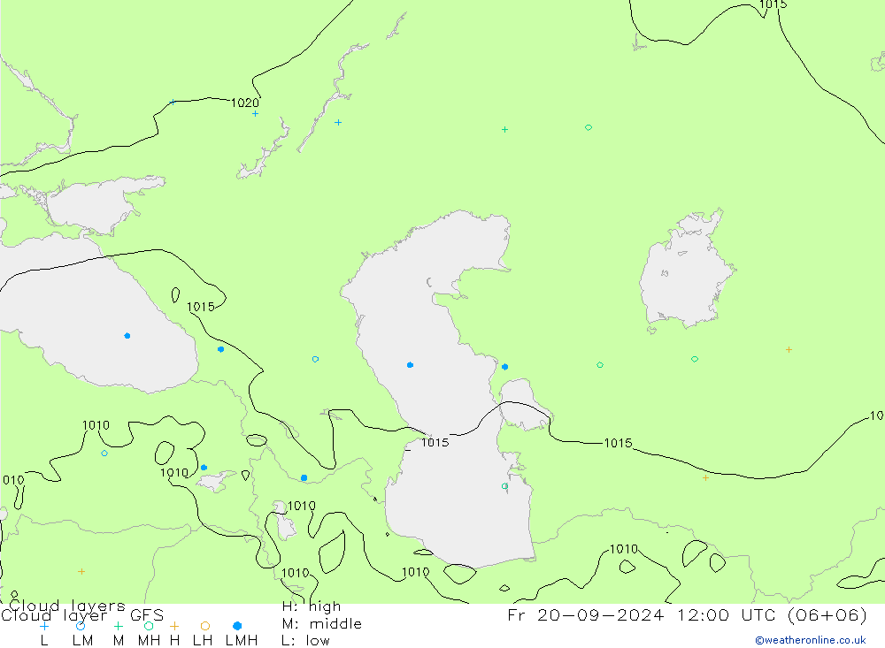 Cloud layer GFS  20.09.2024 12 UTC