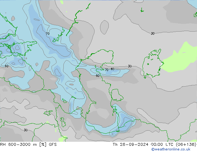 RH 600-3000 m GFS  26.09.2024 00 UTC