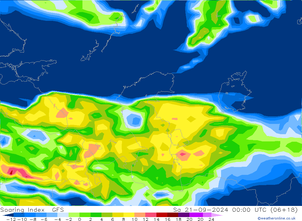 Soaring Index GFS Sa 21.09.2024 00 UTC