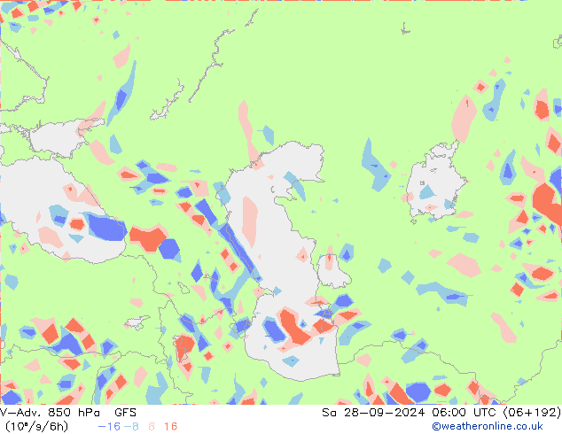 V-Adv. 850 hPa GFS Cts 28.09.2024 06 UTC