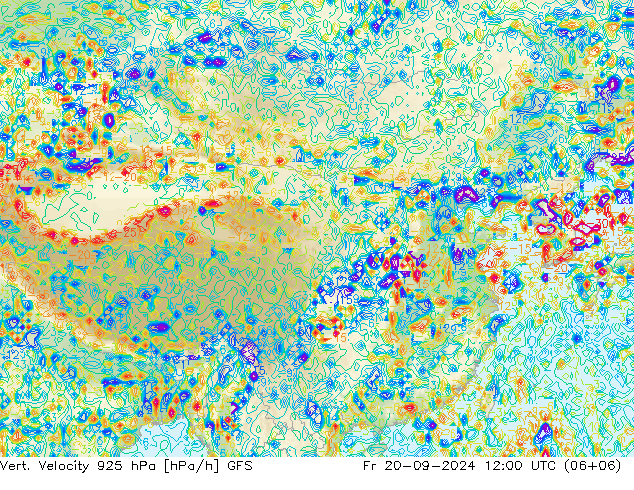 Vert. Velocity 925 hPa GFS Pá 20.09.2024 12 UTC