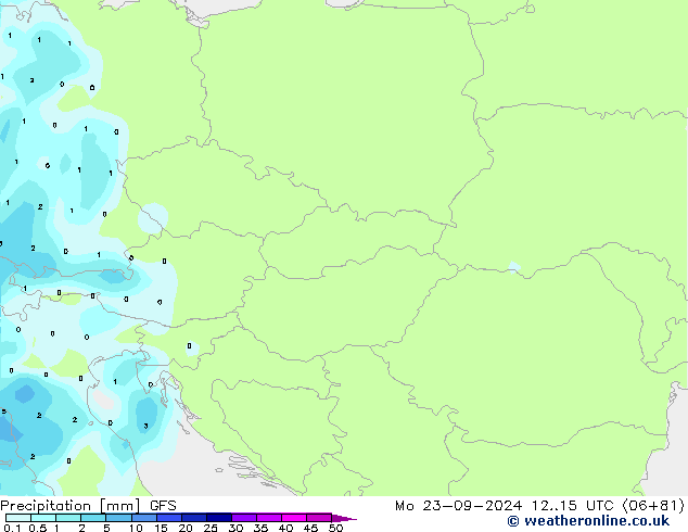 Precipitation GFS Mo 23.09.2024 15 UTC