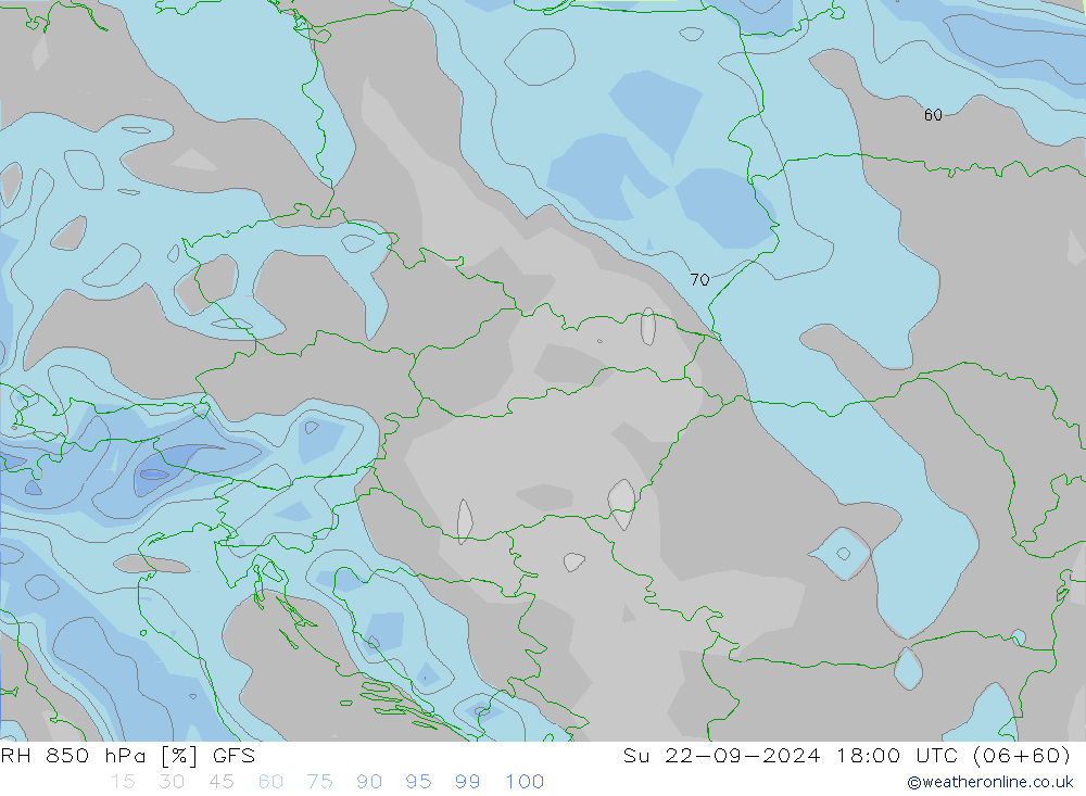 RH 850 hPa GFS Ne 22.09.2024 18 UTC