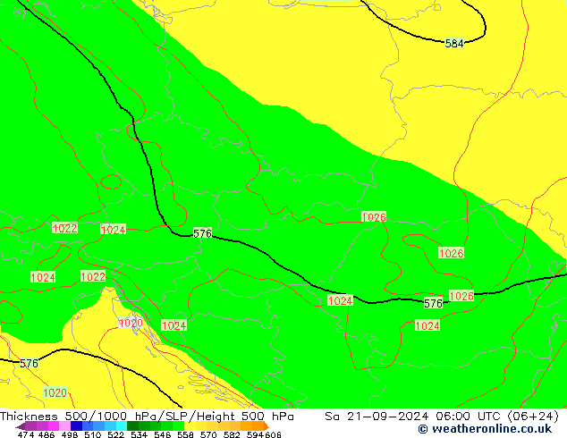 Thck 500-1000hPa GFS Sáb 21.09.2024 06 UTC