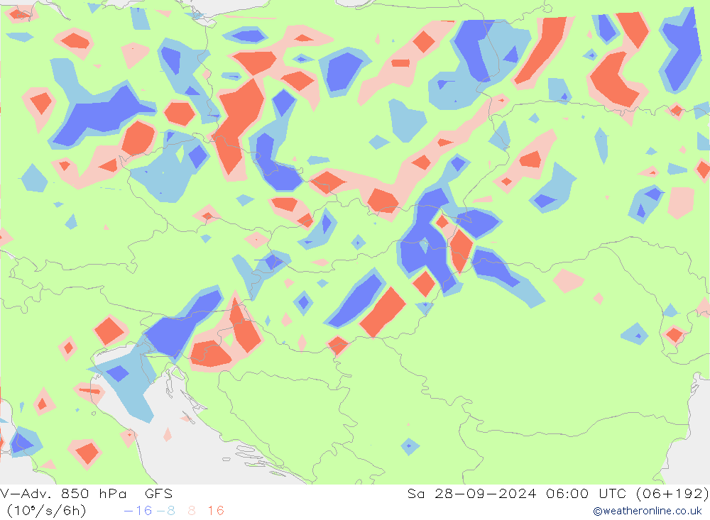 V-Adv. 850 hPa GFS so. 28.09.2024 06 UTC