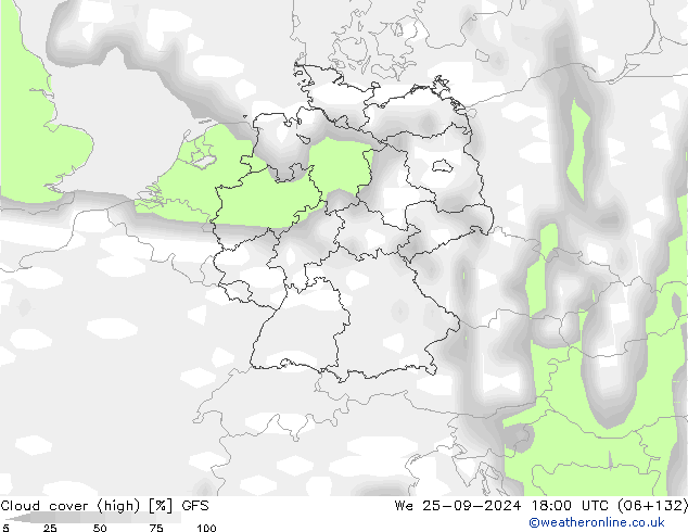 облака (средний) GFS ср 25.09.2024 18 UTC