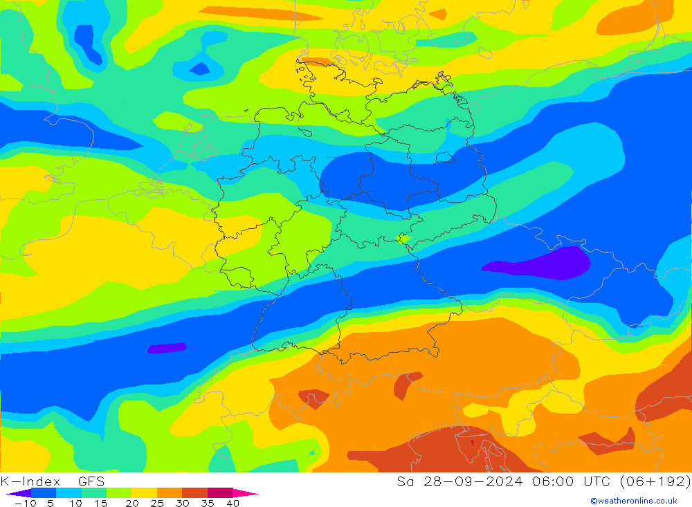 K-Index GFS Sa 28.09.2024 06 UTC