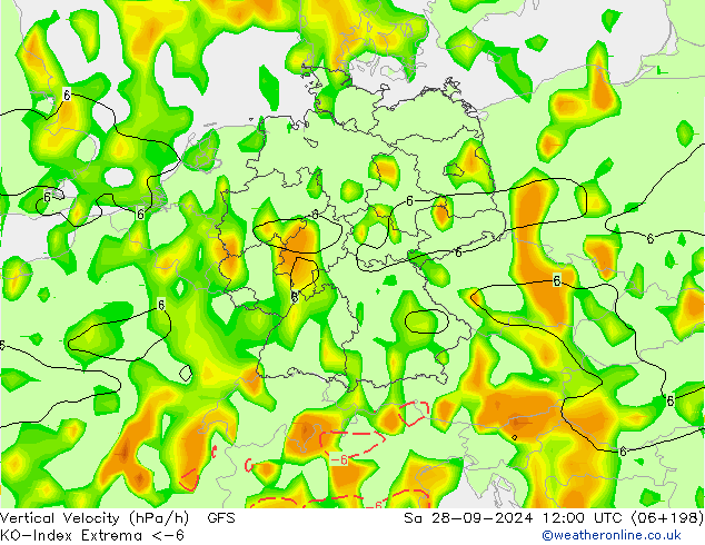 Konvektiv-Index GFS Sa 28.09.2024 12 UTC