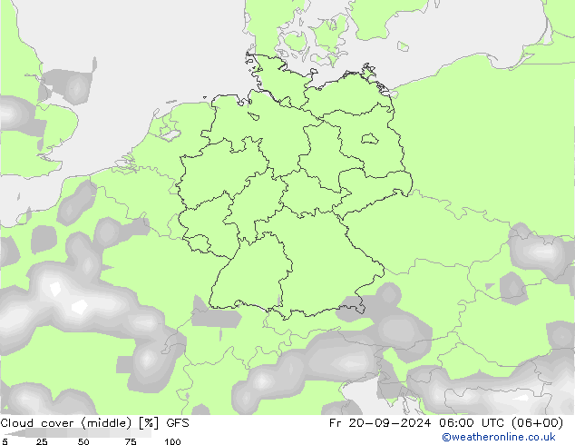 Bewolking (Middelb.) GFS vr 20.09.2024 06 UTC