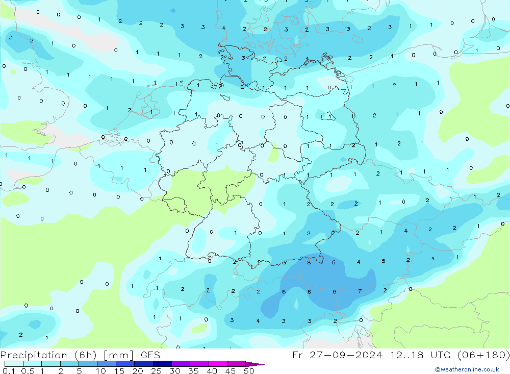 Z500/Rain (+SLP)/Z850 GFS Fr 27.09.2024 18 UTC