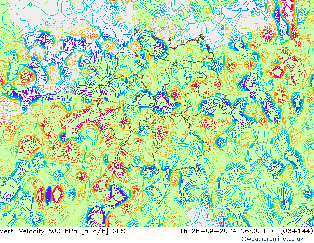 Vert. Velocity 500 hPa GFS September 2024