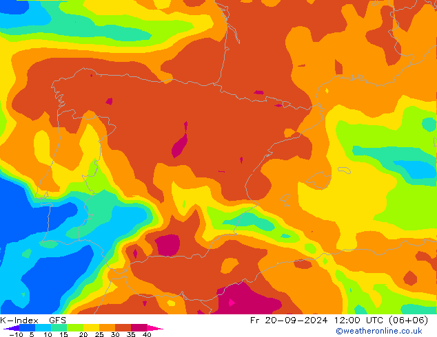 K-Index GFS  20.09.2024 12 UTC