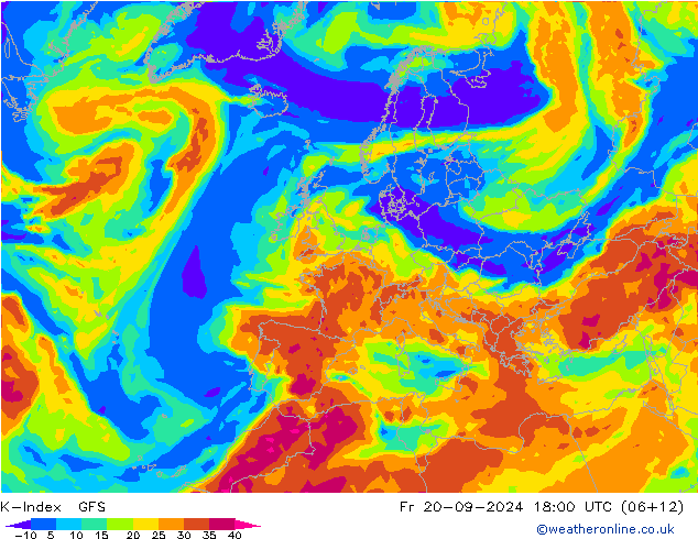 K-Index GFS vie 20.09.2024 18 UTC