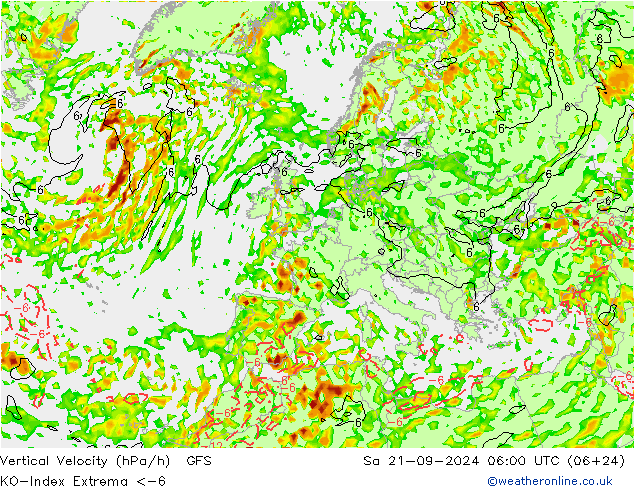 Convection-Index GFS Sa 21.09.2024 06 UTC