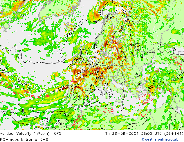 Convectie-Index GFS do 26.09.2024 06 UTC