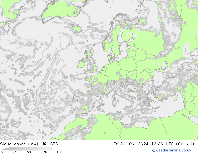 Bulutlar (düşük) GFS Cu 20.09.2024 12 UTC