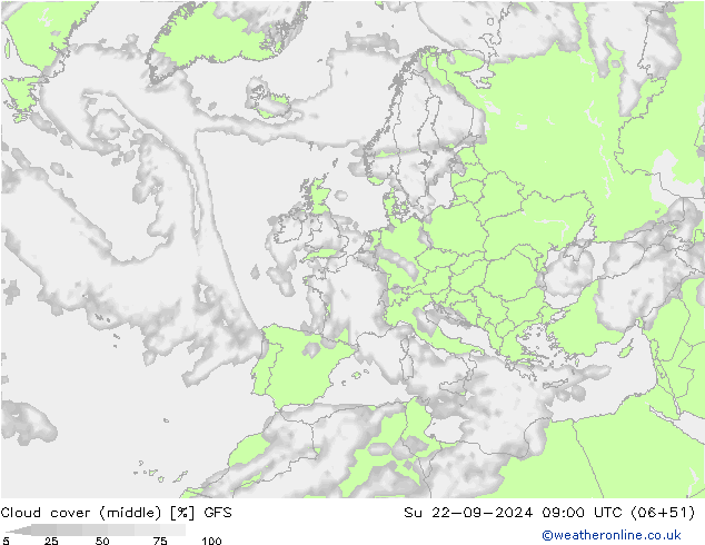 облака (средний) GFS Сентябрь 2024