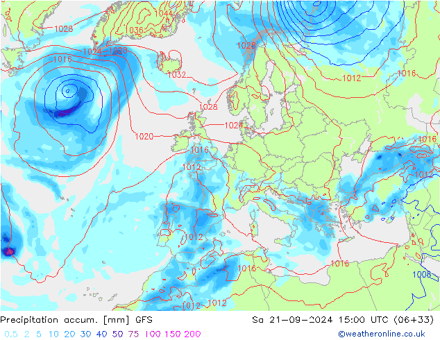 Précipitation accum. GFS sam 21.09.2024 15 UTC