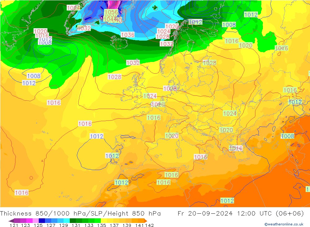 Thck 850-1000 hPa GFS Pá 20.09.2024 12 UTC