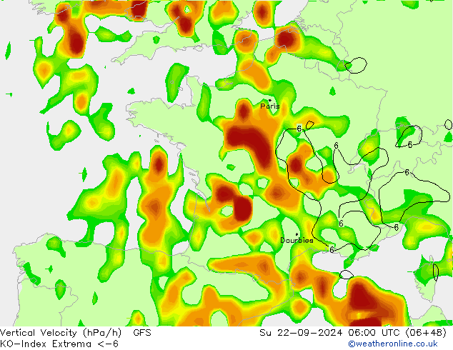 Convection-Index GFS Dom 22.09.2024 06 UTC