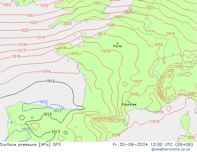 GFS: ven 20.09.2024 12 UTC