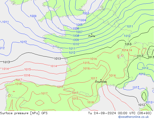 GFS: Tu 24.09.2024 00 UTC