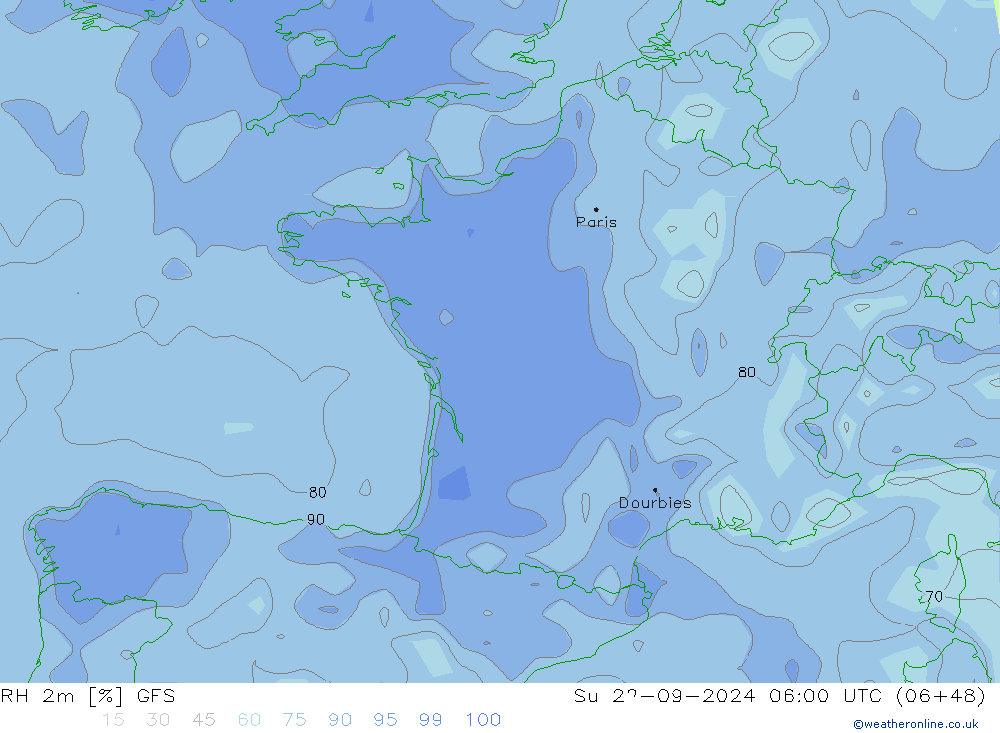 RV 2m GFS zo 22.09.2024 06 UTC