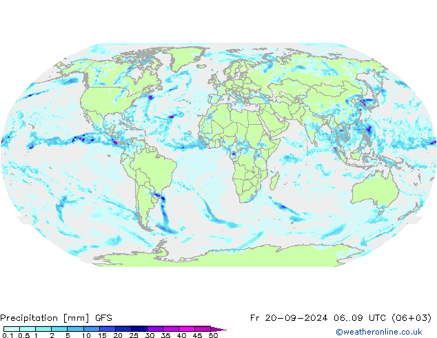 Niederschlag GFS Fr 20.09.2024 09 UTC