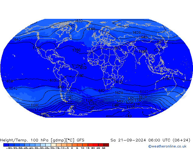 Hoogte/Temp. 100 hPa GFS za 21.09.2024 06 UTC