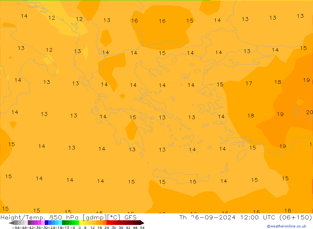 Z500/Rain (+SLP)/Z850 GFS Čt 26.09.2024 12 UTC