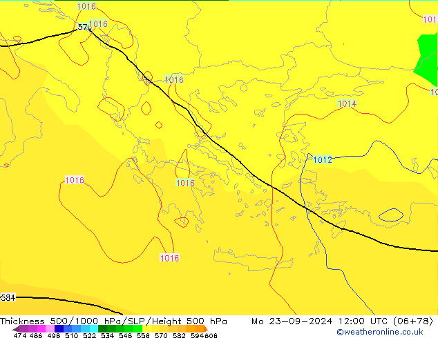 Thck 500-1000hPa GFS Mo 23.09.2024 12 UTC