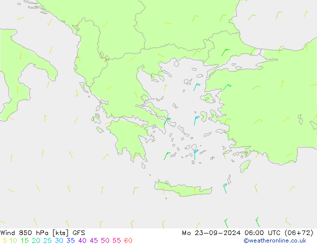 Rüzgar 850 hPa GFS Eylül 2024