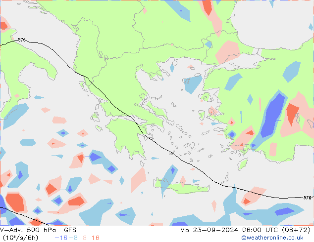 V-Adv. 500 hPa GFS Mo 23.09.2024 06 UTC