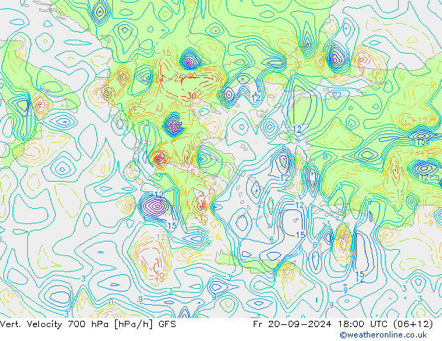 Vert. Velocity 700 hPa GFS September 2024