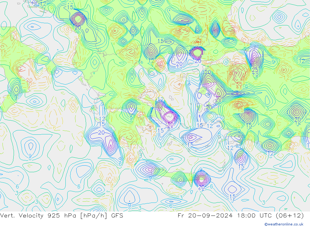 Vert. Velocity 925 hPa GFS Fr 20.09.2024 18 UTC