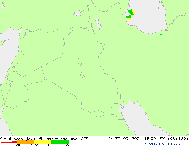 Cloud base (low) GFS  27.09.2024 18 UTC