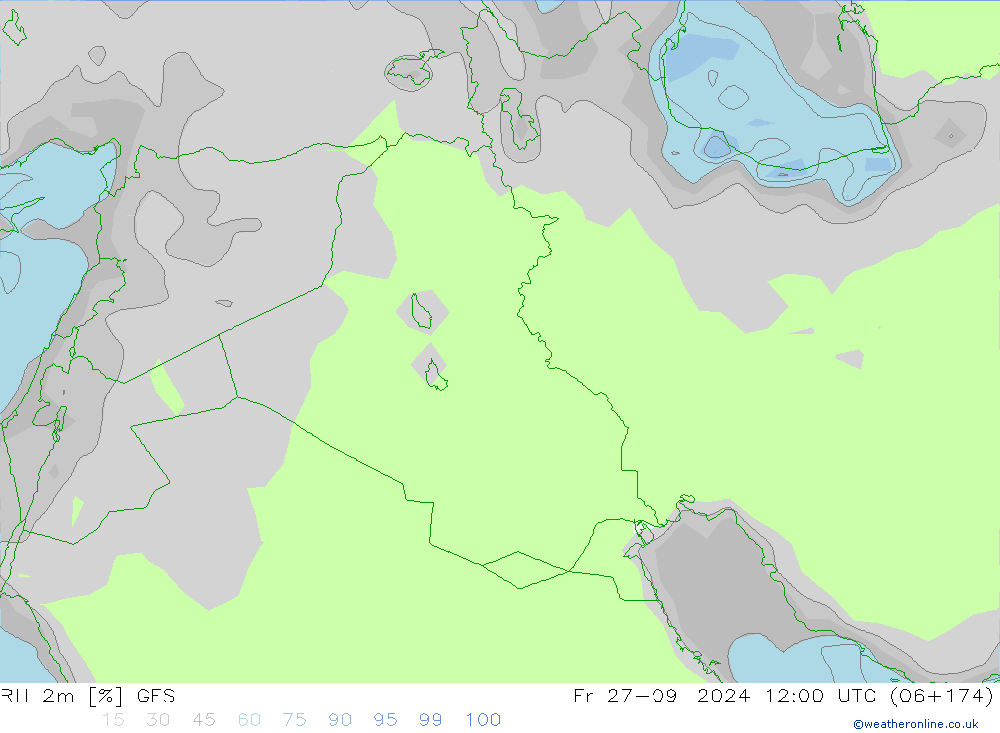 RH 2m GFS Fr 27.09.2024 12 UTC