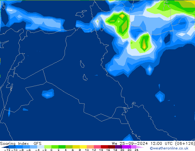 Soaring Index GFS mer 25.09.2024 12 UTC