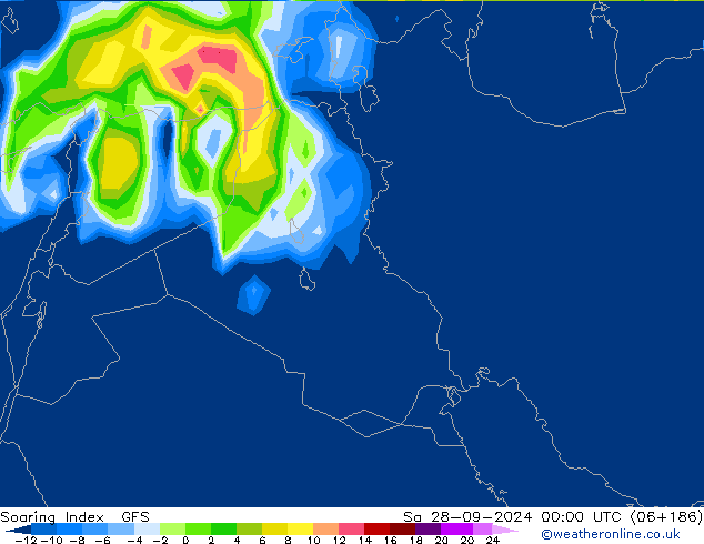 Soaring Index GFS so. 28.09.2024 00 UTC