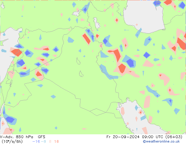 V-Adv. 850 hPa GFS  20.09.2024 09 UTC