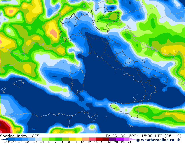 Soaring Index GFS ven 20.09.2024 18 UTC