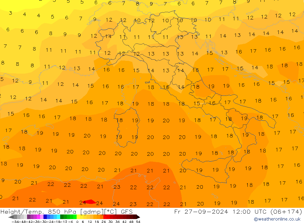 Z500/Rain (+SLP)/Z850 GFS pt. 27.09.2024 12 UTC