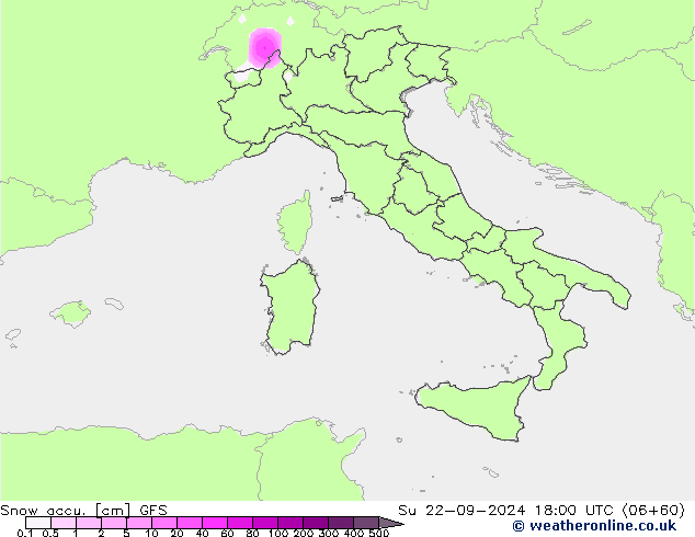 Snow accu. GFS  22.09.2024 18 UTC