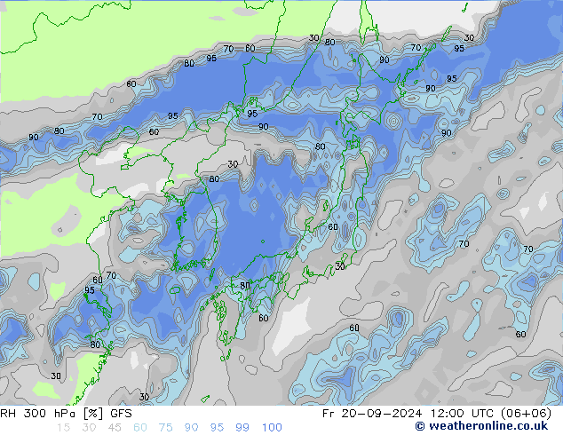 300 hPa Nispi Nem GFS Cu 20.09.2024 12 UTC