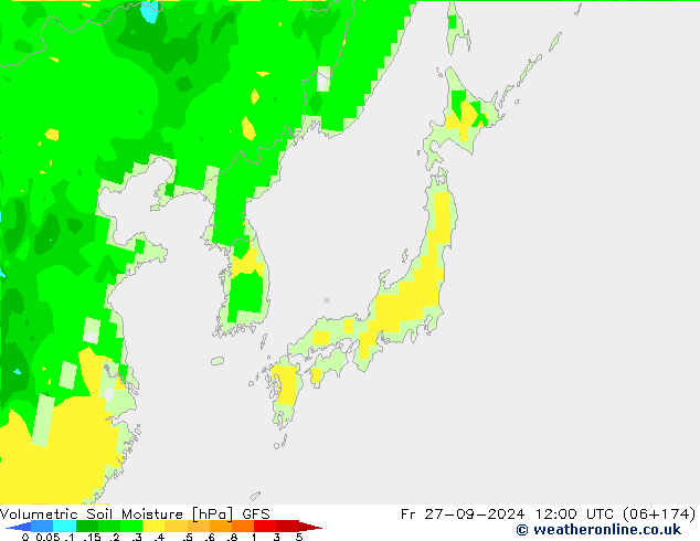 Volumetric Soil Moisture GFS Pá 27.09.2024 12 UTC